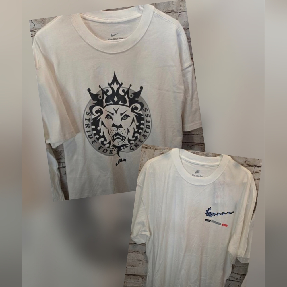 Nike White Graphic T-Shirts for Men